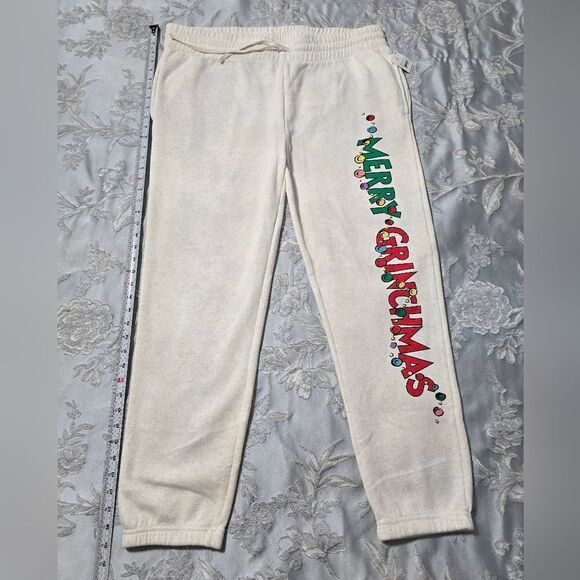 New Grinch unisex adult Christmas Fleece Joggers MERRY GRINCHMAS - Picture 5 of 7